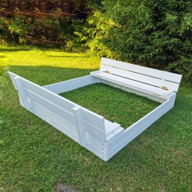 Piaskownica biała 120x120 cm