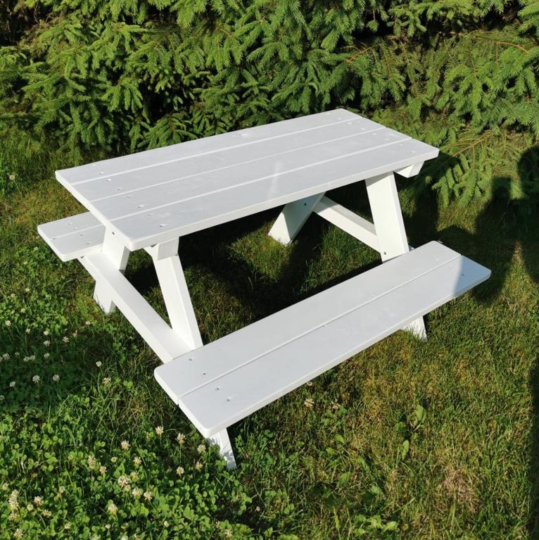 Stolik piknikowy biały