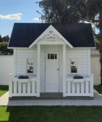 Domek drewniany do zabawy w ogrodzie dla dzieci biały Villa Oslo